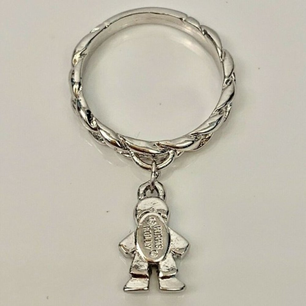 Kirks Folly Silver Tone Baby Boy Blue Crystal Ring - Picture 4 of 4